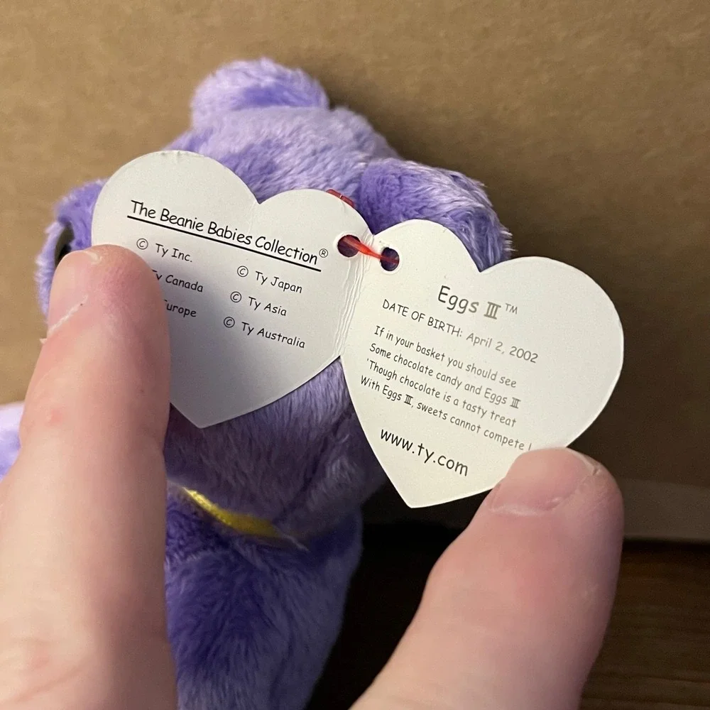 Ty Beanie Babies Easter Eggs Bear Lot of 3 - Eggs 2000 Eggs II 2001 Eggbert Mint